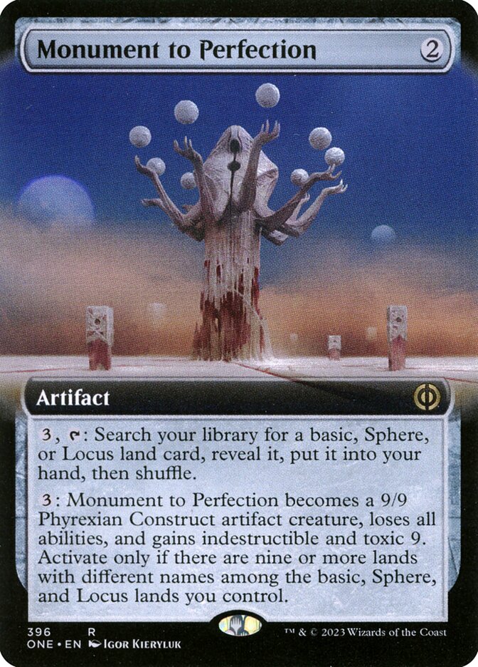 Monument to Perfection (Extended Art) - (Foil): Phyrexia: All Will Be One
