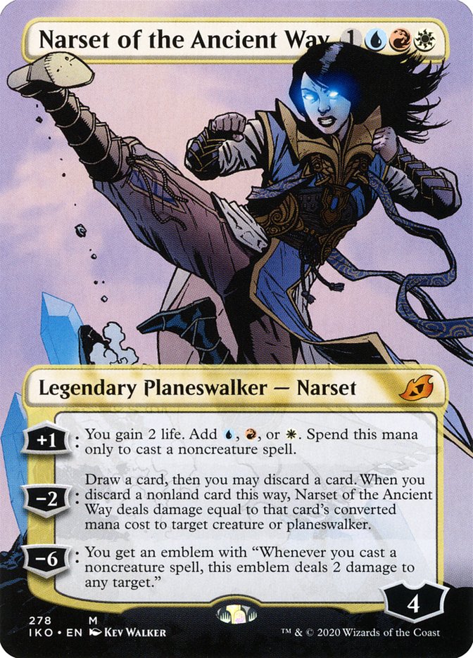 Narset of the Ancient Way (Borderless) - (Foil): Ikoria: Lair of Behemoths
