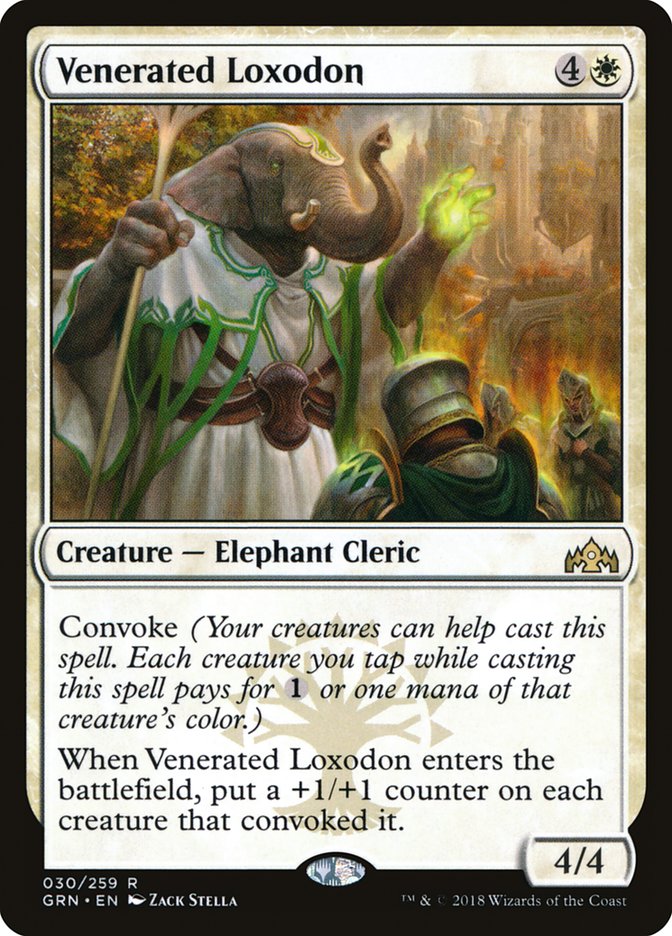 Venerated Loxodon - (Foil): Guilds of Ravnica