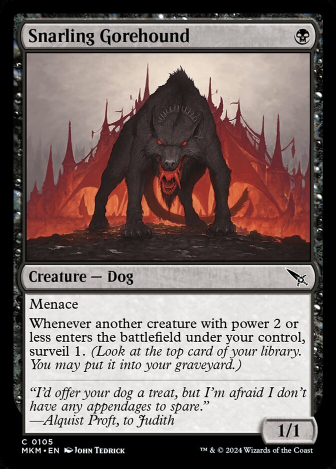 Snarling Gorehound - (Foil): Murders at Karlov Manor
