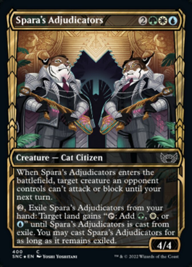 Spara's Adjudicators (Showcase) (Gilded Foil) - (Foil): Streets of New Capenna