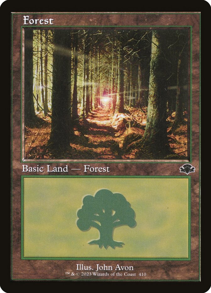 Forest (#410) (Retro Frame) - (Foil): Dominaria Remastered