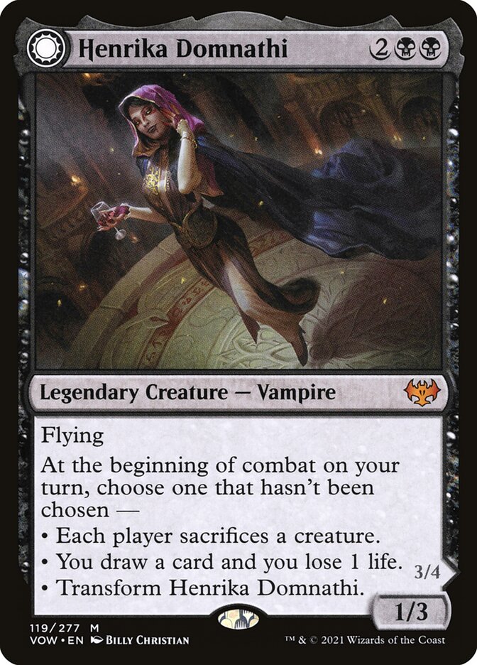 Henrika Domnathi // Henrika, Infernal Seer - (Foil): Innistrad: Crimson Vow