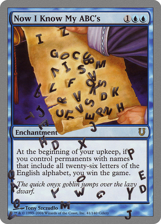 Now I Know My ABC's - (Foil): Unhinged