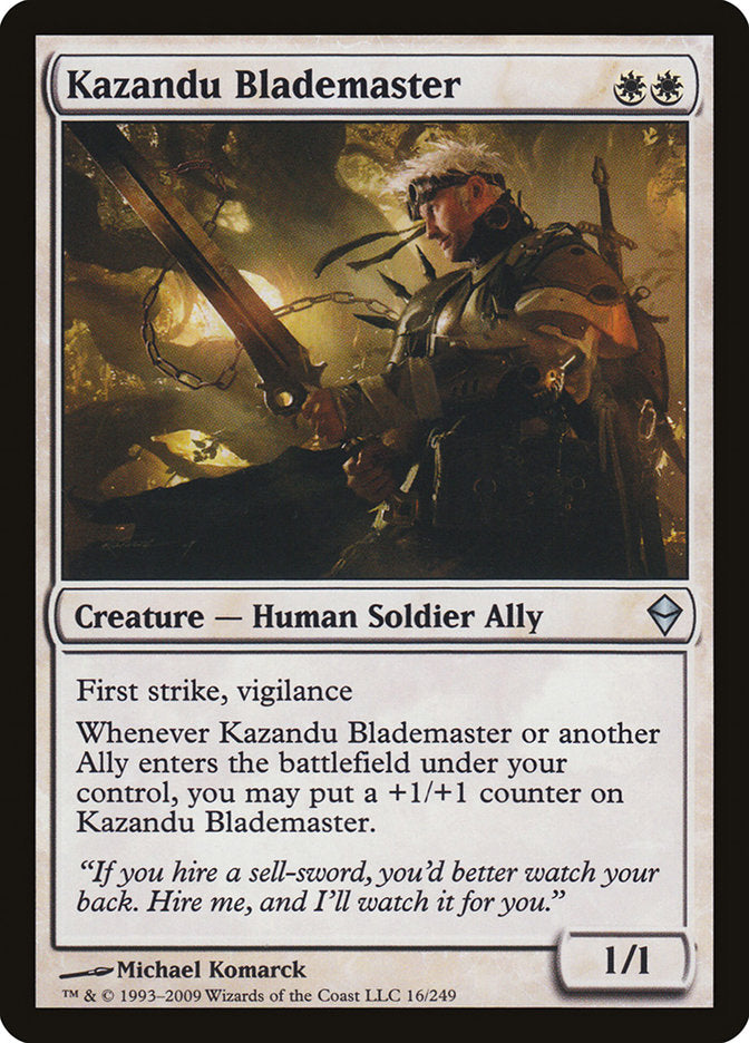 Kazandu Blademaster: Zendikar