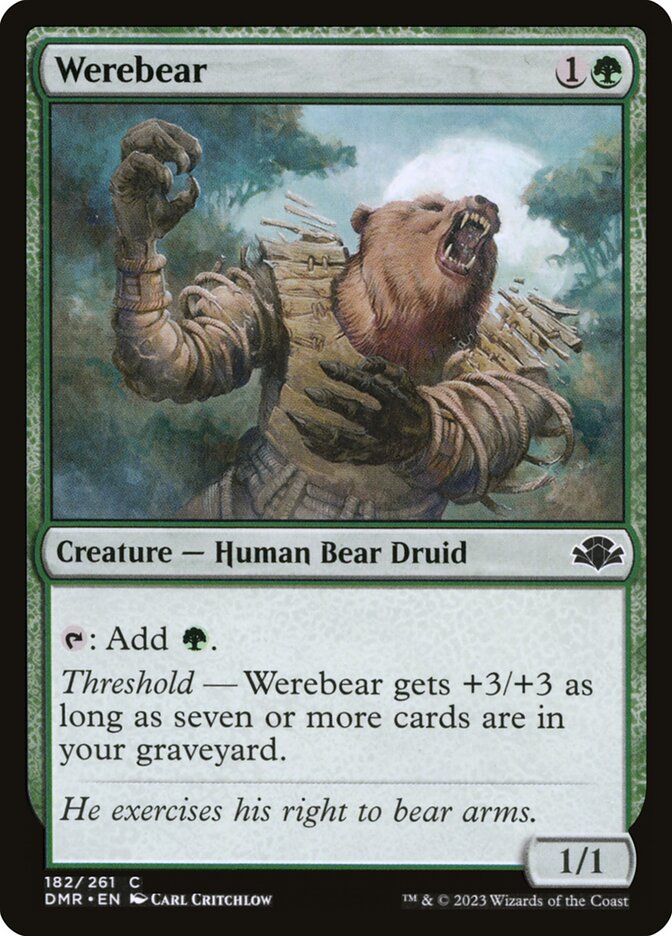 Werebear - (Foil): Dominaria Remastered