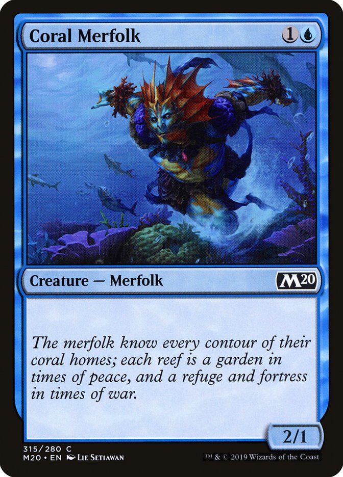 Coral Merfolk (Welcome Deck): Core Set 2020
