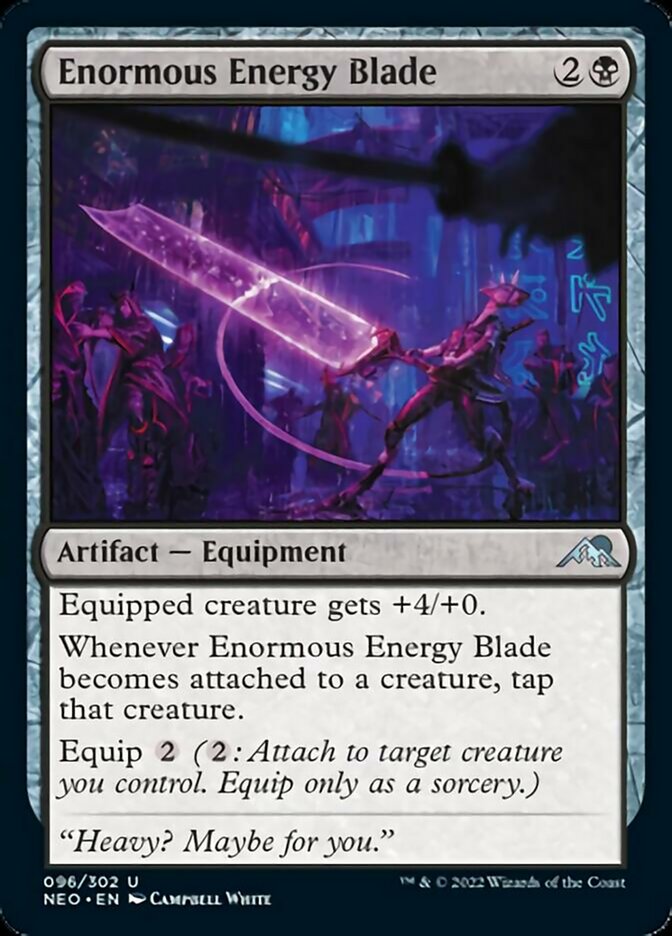 Enormous Energy Blade - (Foil): Kamigawa: Neon Dynasty
