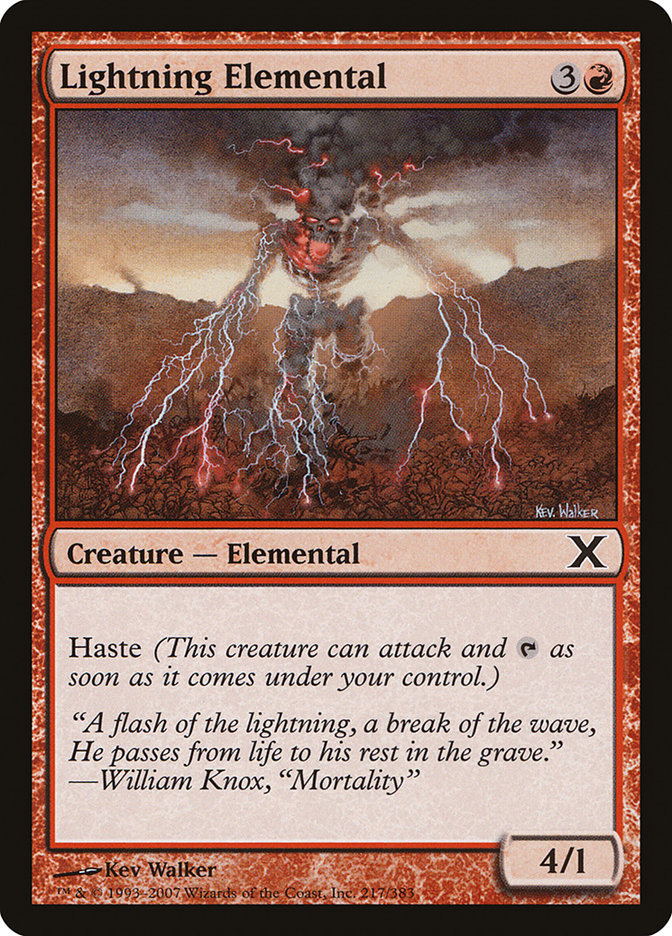 Lightning Elemental: Tenth Edition