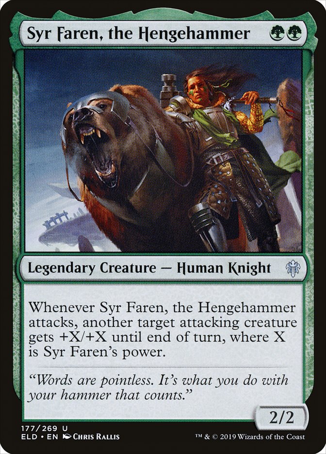 Syr Faren, the Hengehammer - (Foil): Throne of Eldraine