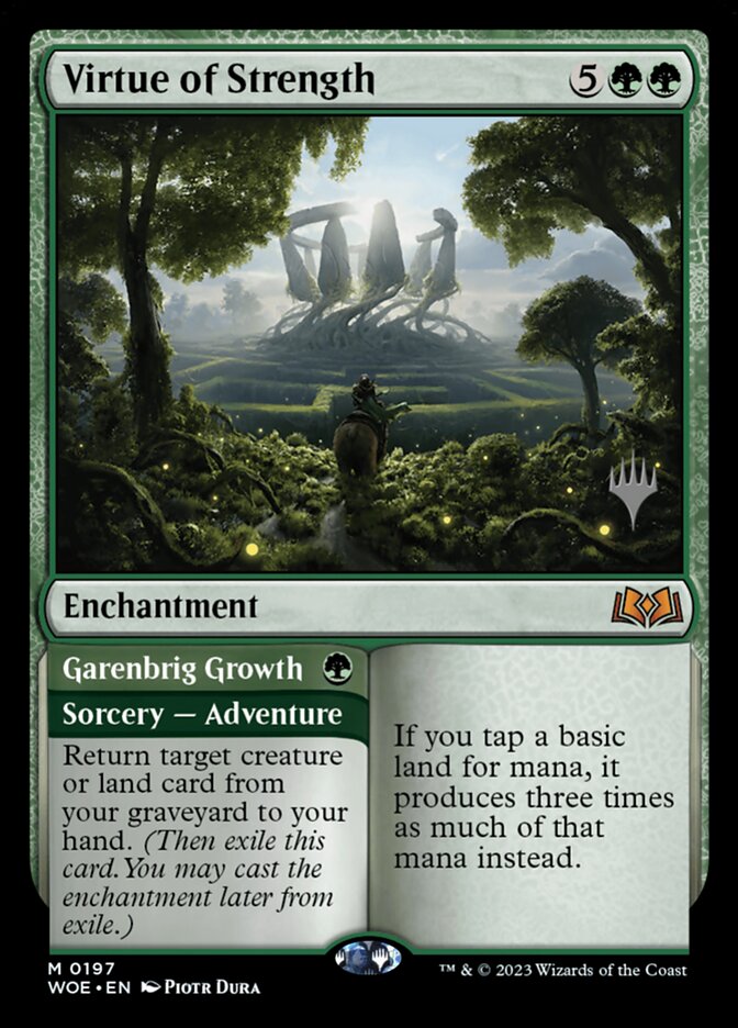 Virtue of Strength // Garenbrig Growth (Promo Pack) (Wilds of Eldraine): Wilds of Eldraine Promos