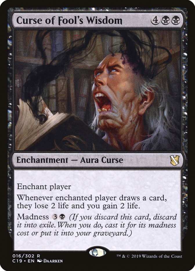 Curse of Fool's Wisdom: Commander 2019