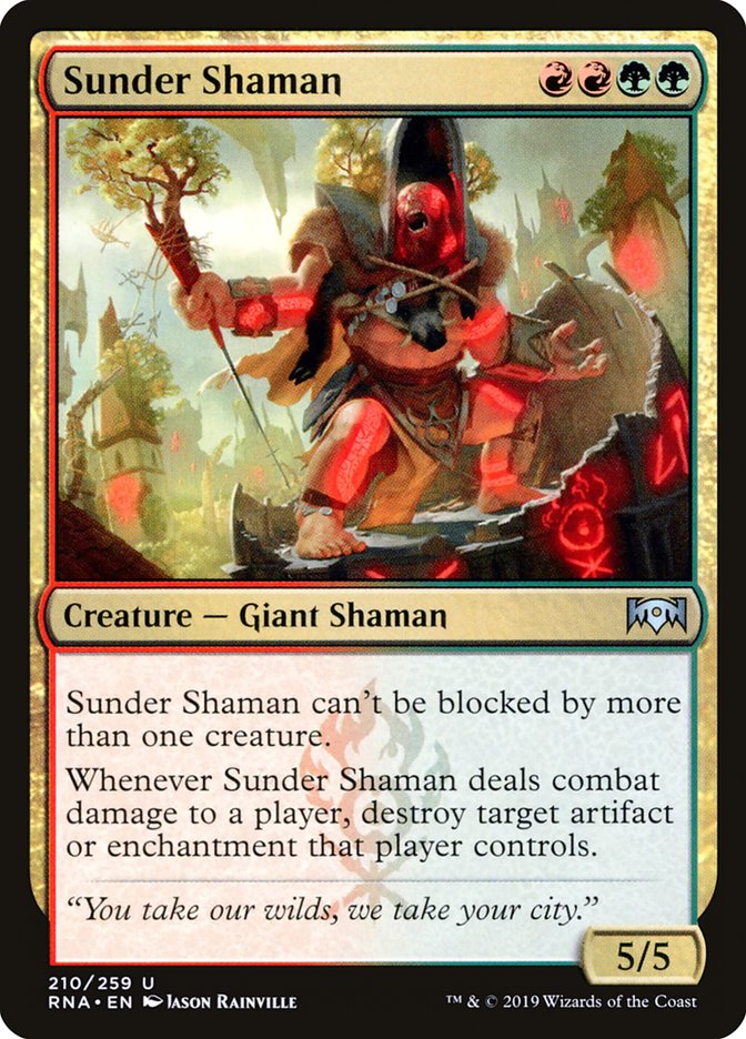Sunder Shaman - (Foil): Ravnica Allegiance