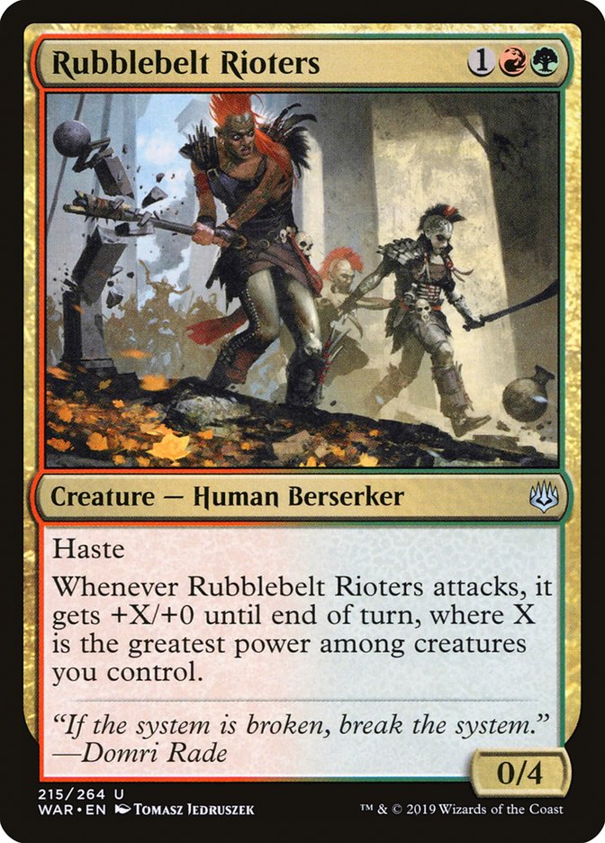 Rubblebelt Rioters - (Foil): War of the Spark