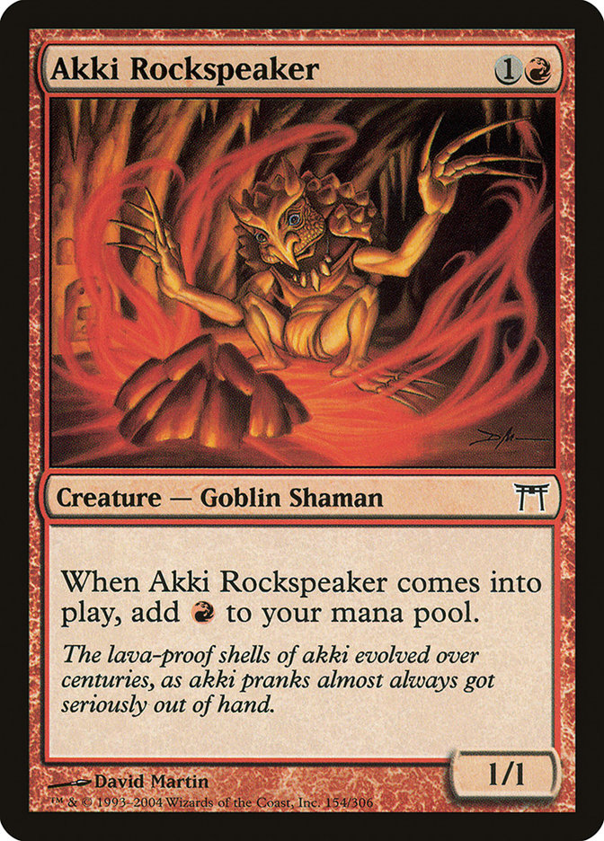 Akki Rockspeaker - (Foil): Champions of Kamigawa