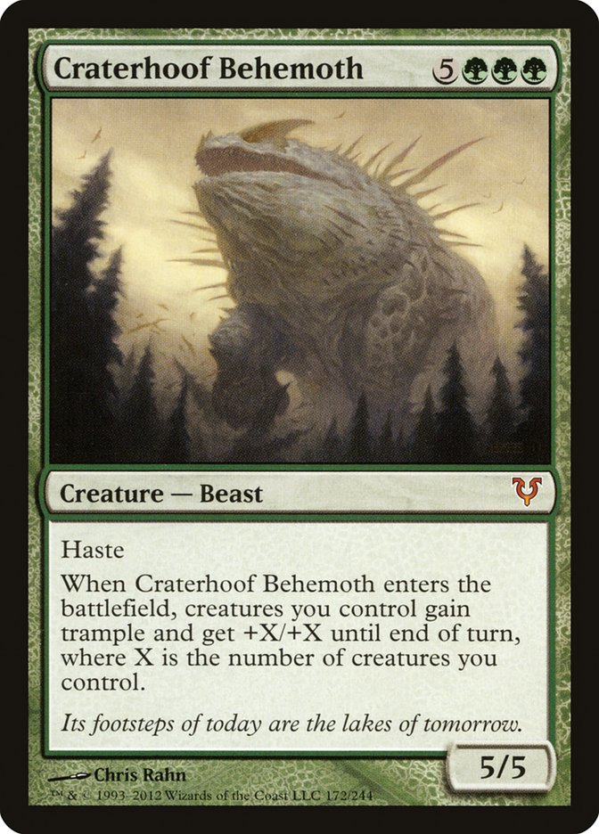 Craterhoof Behemoth - (Foil): Avacyn Restored