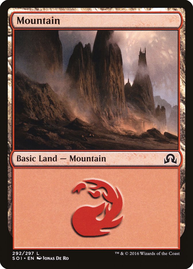 Mountain (#292) - (Foil): Shadows over Innistrad