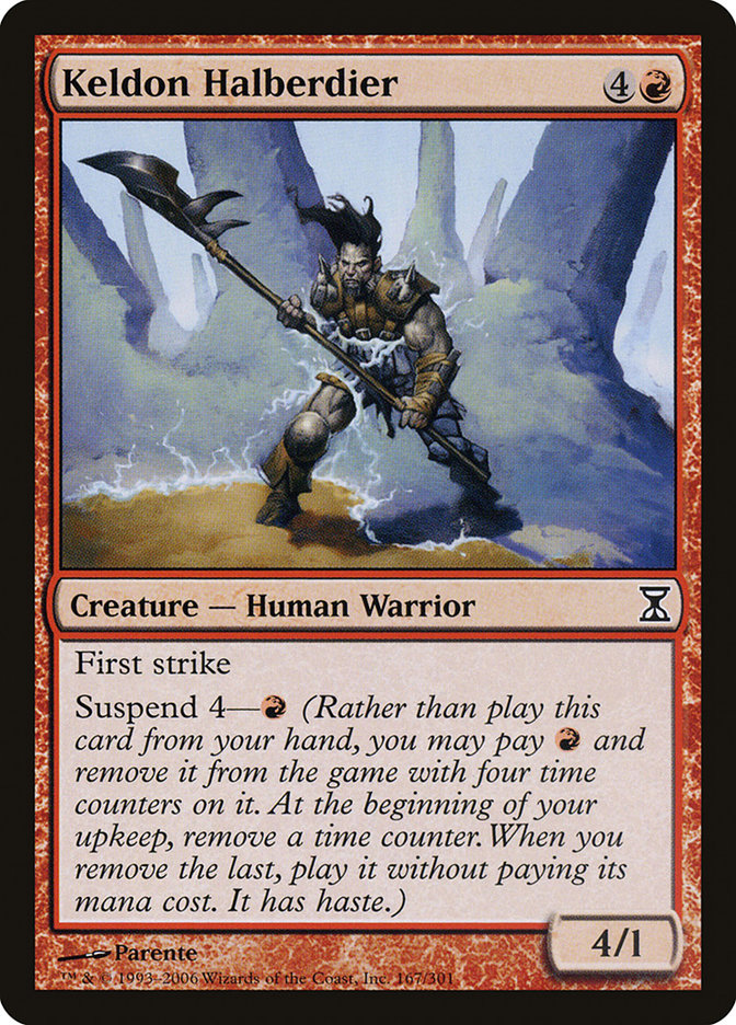 Keldon Halberdier - (Foil): Time Spiral