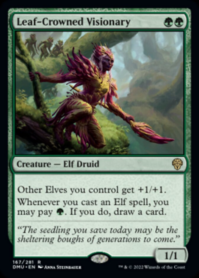 Leaf-Crowned Visionary: Dominaria United