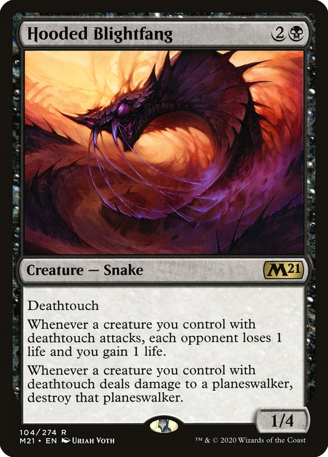 Hooded Blightfang - (Foil): Core Set 2021