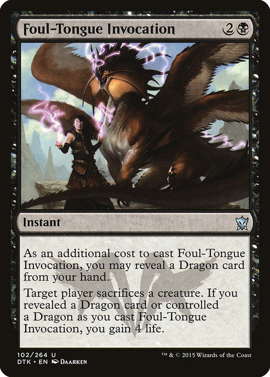 Foul-Tongue Invocation: Dragons of Tarkir