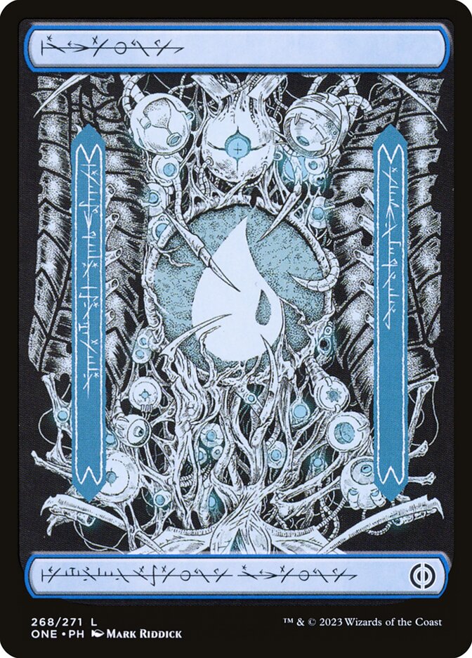 Island (#268) (Full Art) (Phyrexian) - (Foil): Phyrexia: All Will Be One