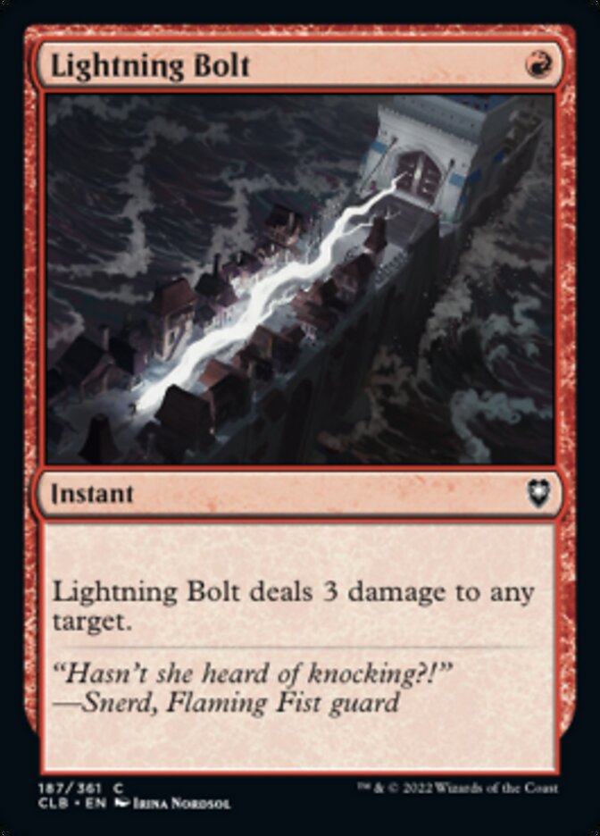 Lightning Bolt - (Foil): Commander Legends: Battle for Baldur's Gate