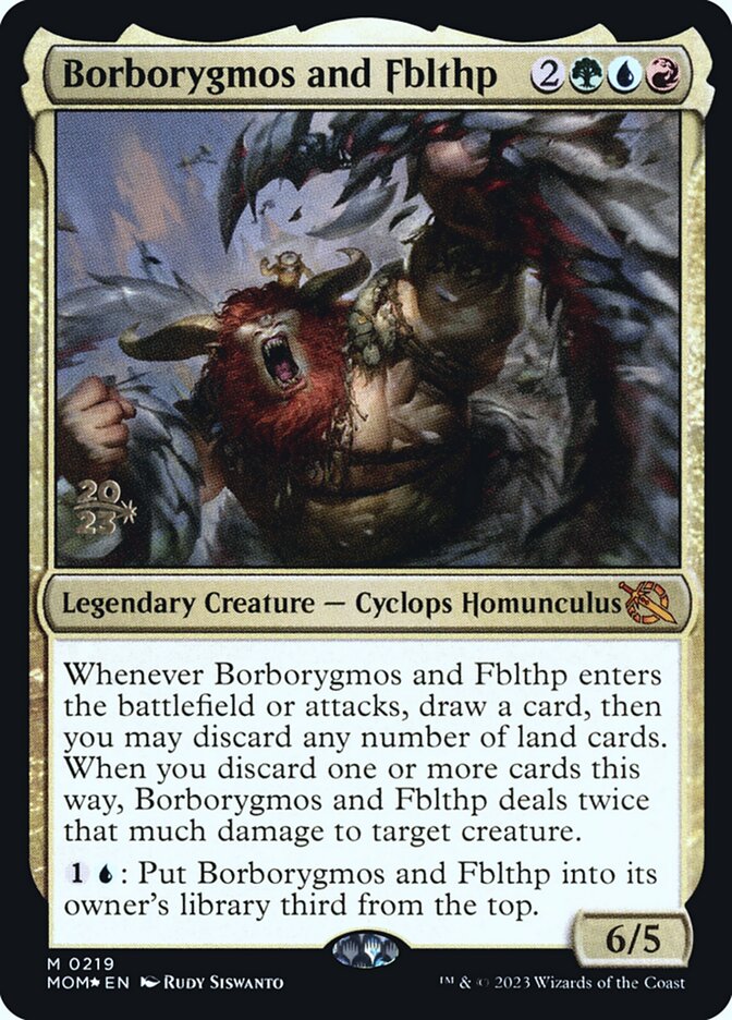 Borborygmos and Fblthp (Prerelease) (March of the Machine) - (Foil): March of the Machine Promos