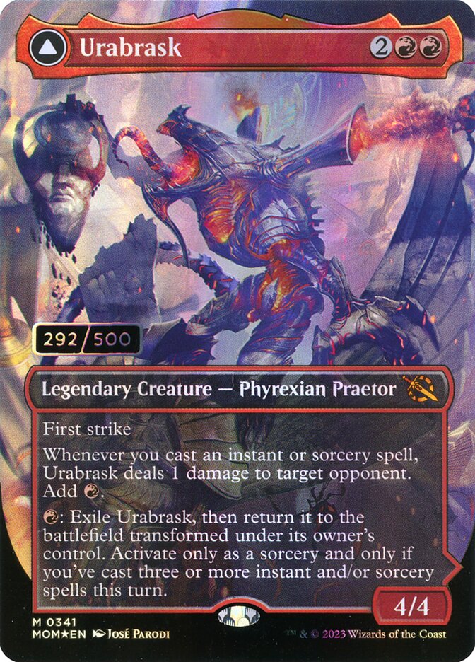 Urabrask // The Great Work (Serial Number) (Borderless) - (Foil): March of the Machine