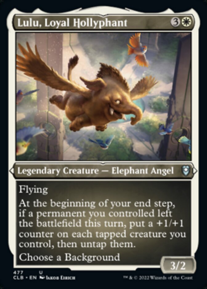 Lulu, Loyal Hollyphant (Foil Etched) - (Foil): Commander Legends: Battle for Baldur's Gate