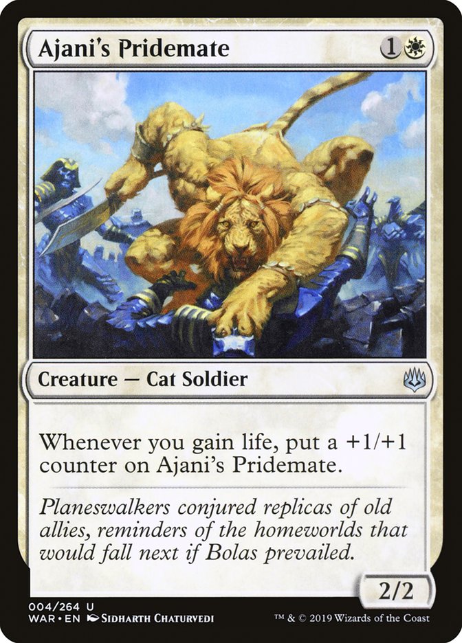 Ajani's Pridemate - (Foil): War of the Spark