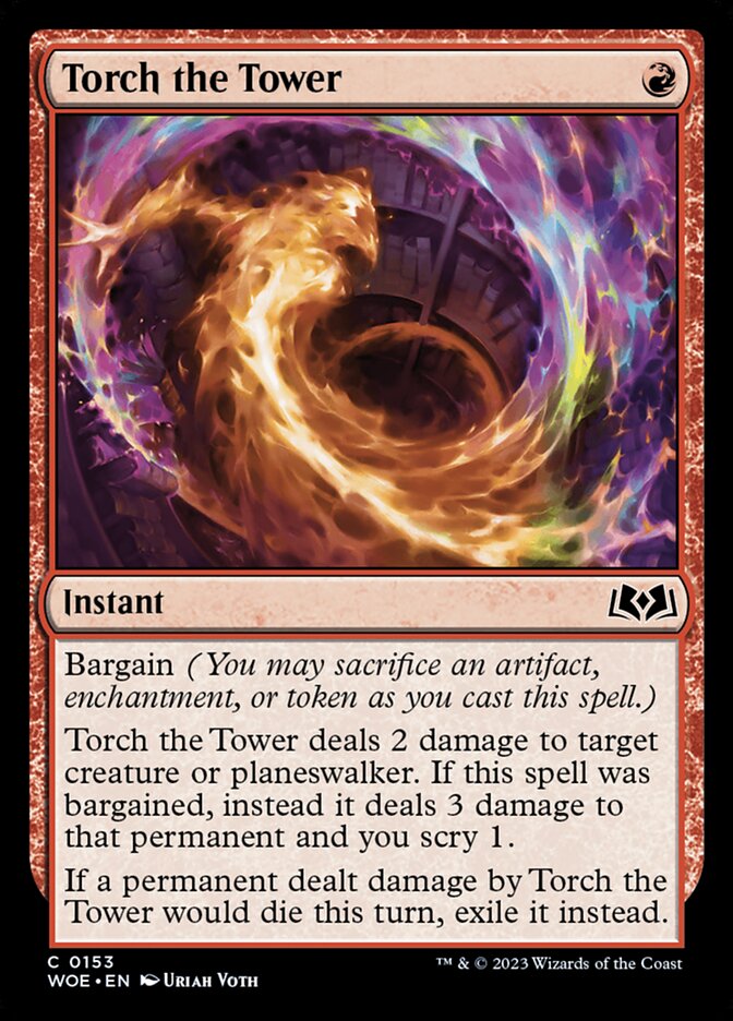 Torch the Tower - (Foil): Wilds of Eldraine