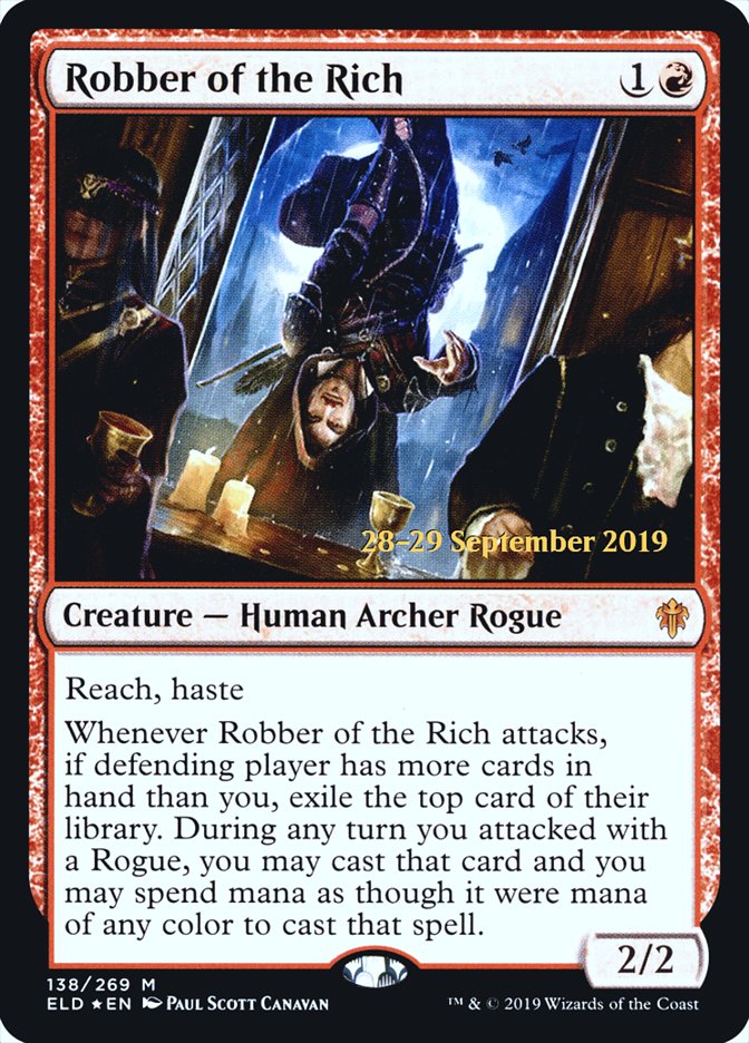 Robber of the Rich (Prerelease) (Throne of Eldraine) - (Foil): Throne of Eldraine Promos