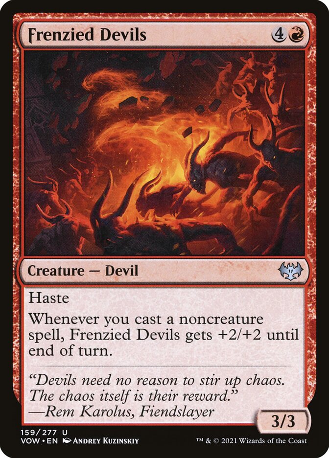 Frenzied Devils - (Foil): Innistrad: Crimson Vow