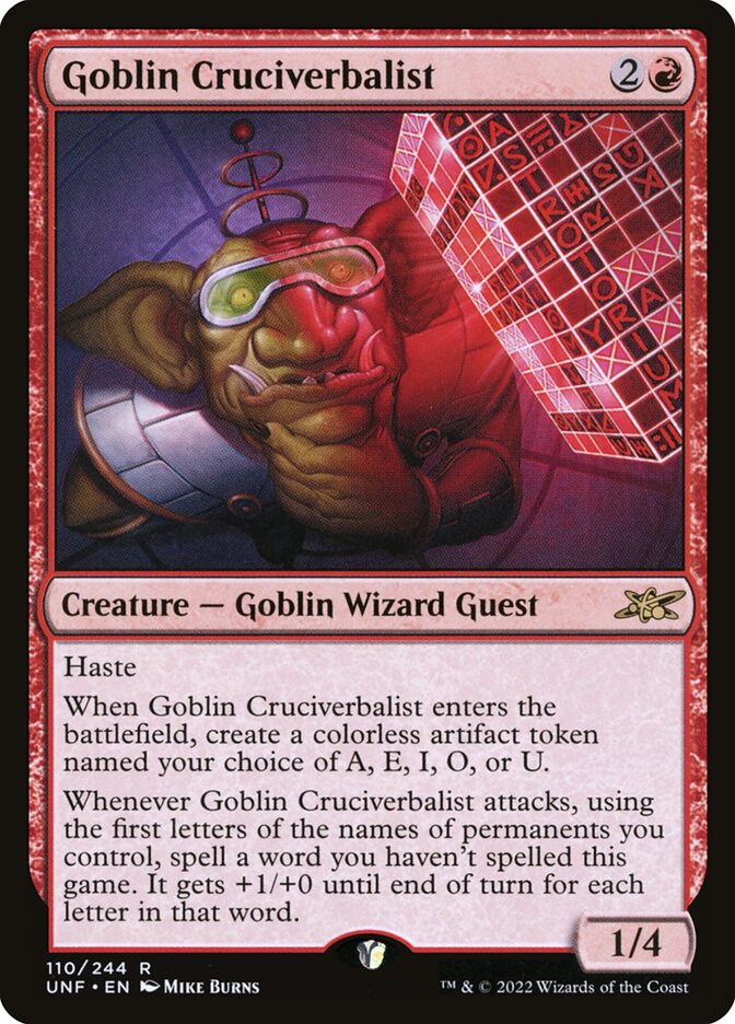 Goblin Cruciverbalist: Unfinity