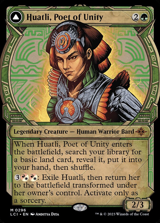 Huatli, Poet of Unity // Roar of the Fifth People (Showcase): Lost Caverns of Ixalan