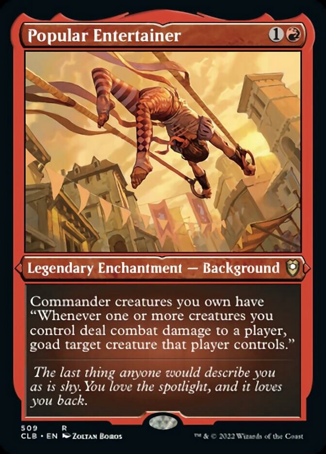 Popular Entertainer (Foil Etched) - (Foil): Commander Legends: Battle for Baldur's Gate