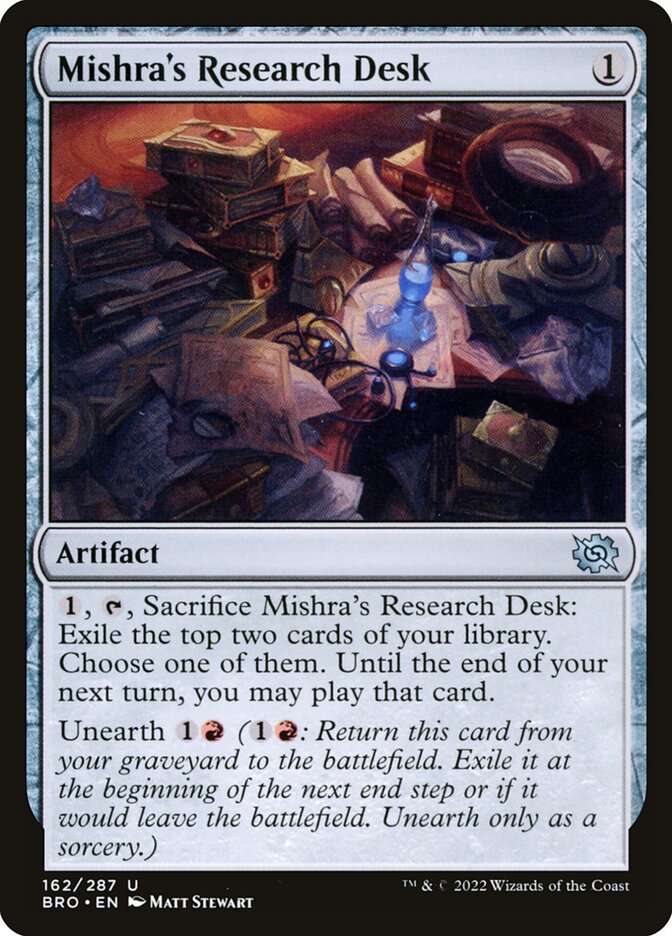 Mishra's Research Desk - (Foil): The Brothers' War