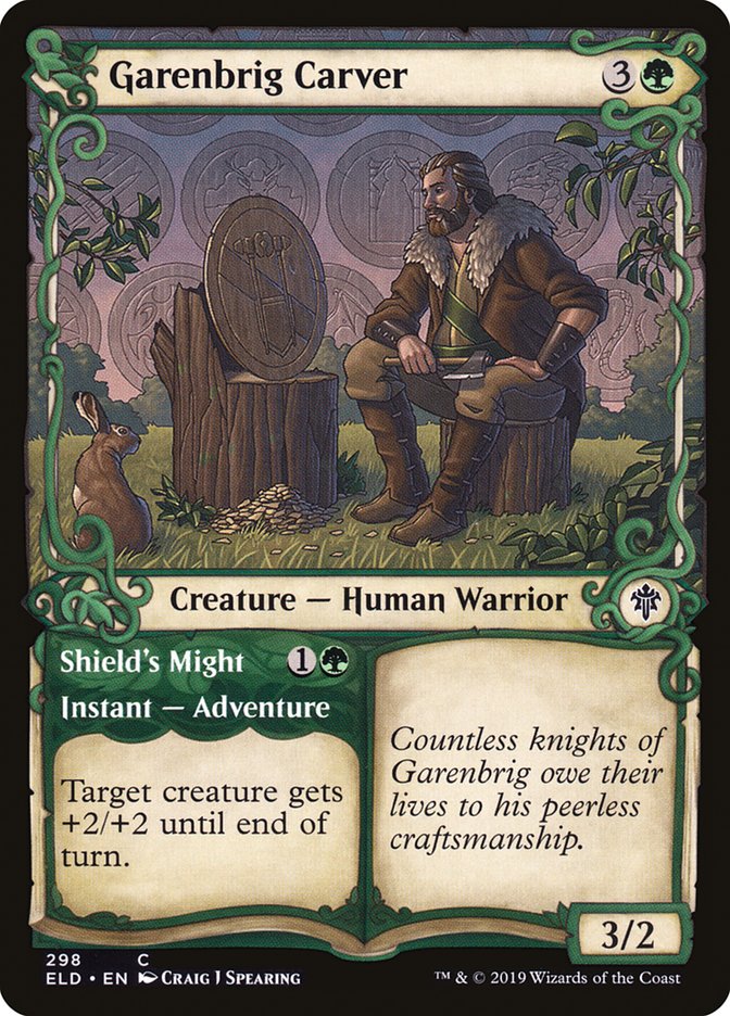 Garenbrig Carver // Shield's Might - (Foil): Throne of Eldraine