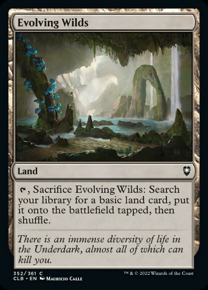 Evolving Wilds - (Foil): Commander Legends: Battle for Baldur's Gate