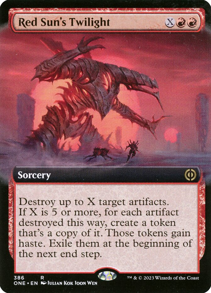 Red Sun's Twilight (Extended Art) - (Foil): Phyrexia: All Will Be One