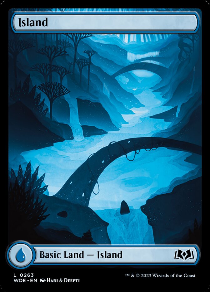 Island (#263) (Full Art) - (Foil): Wilds of Eldraine
