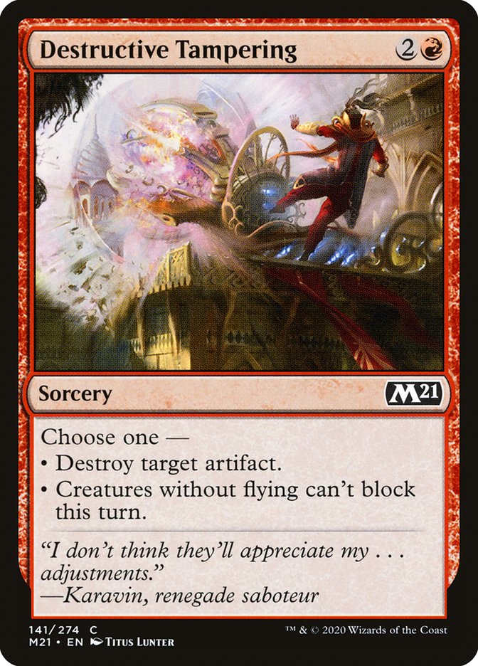 Destructive Tampering - (Foil): Core Set 2021