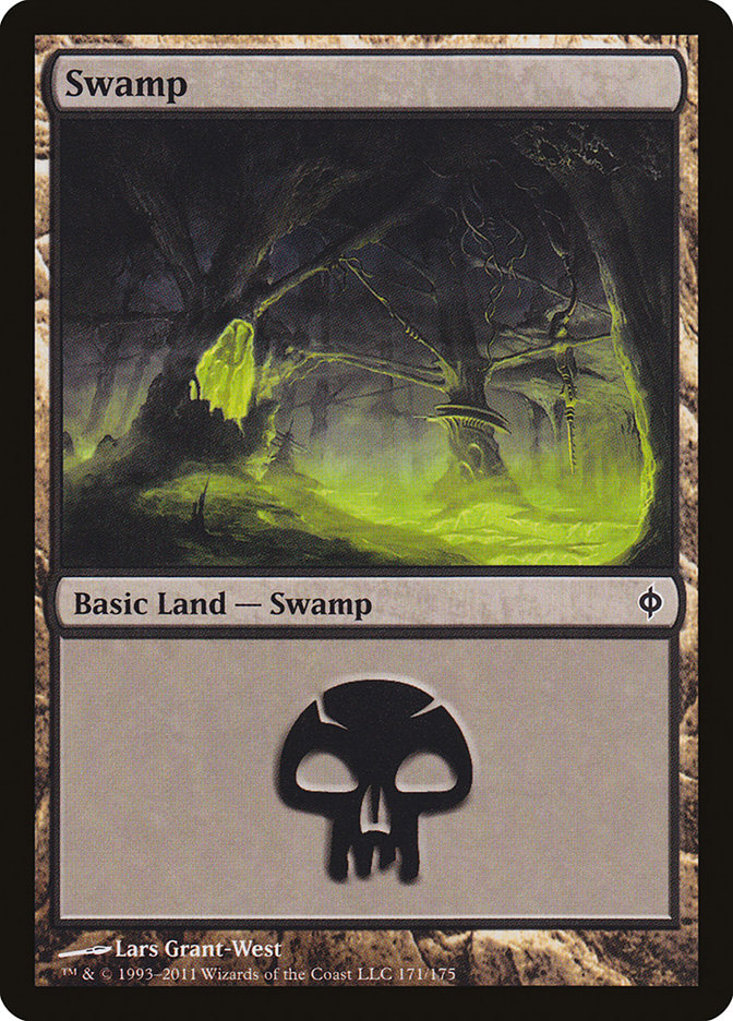 Swamp (#171) - (Foil): New Phyrexia
