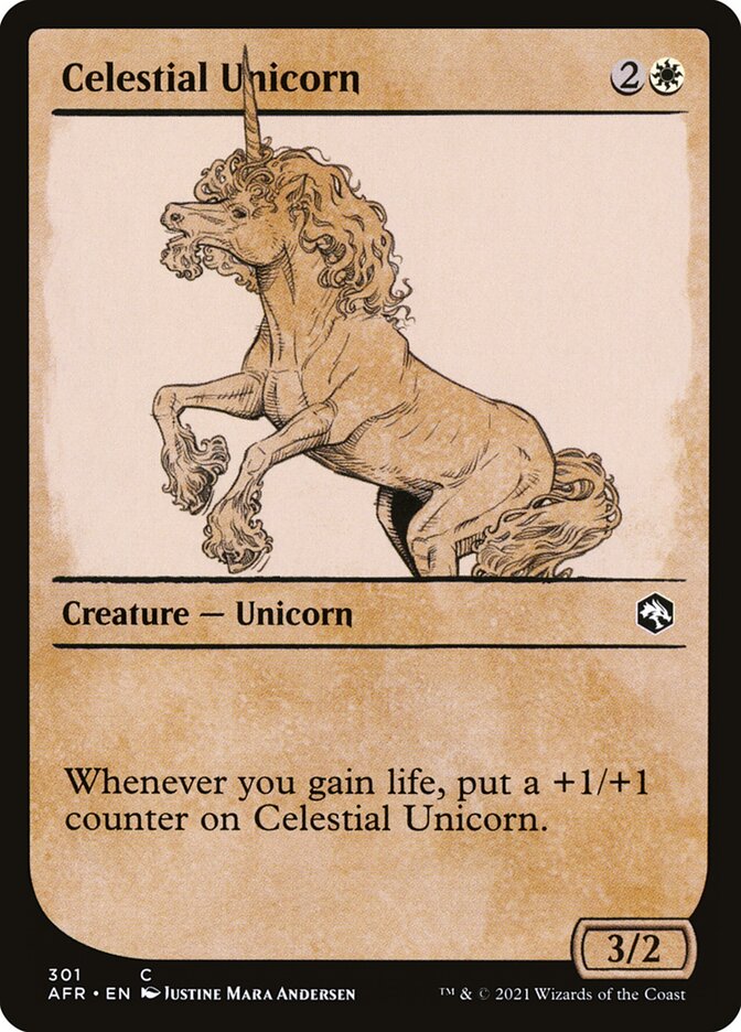 Celestial Unicorn (Showcase) - (Foil): Adventures in the Forgotten Realms