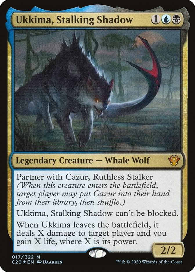 Ukkima, Stalking Shadow - (Foil): Commander 2020