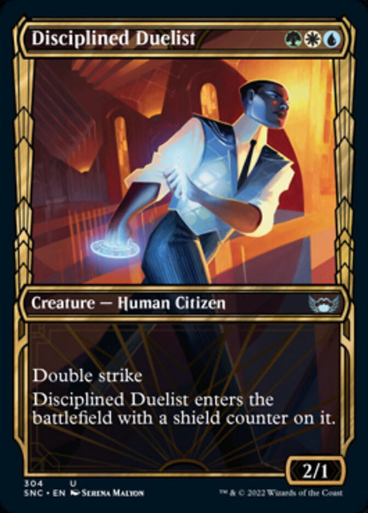 Disciplined Duelist (Showcase) - (Foil): Streets of New Capenna