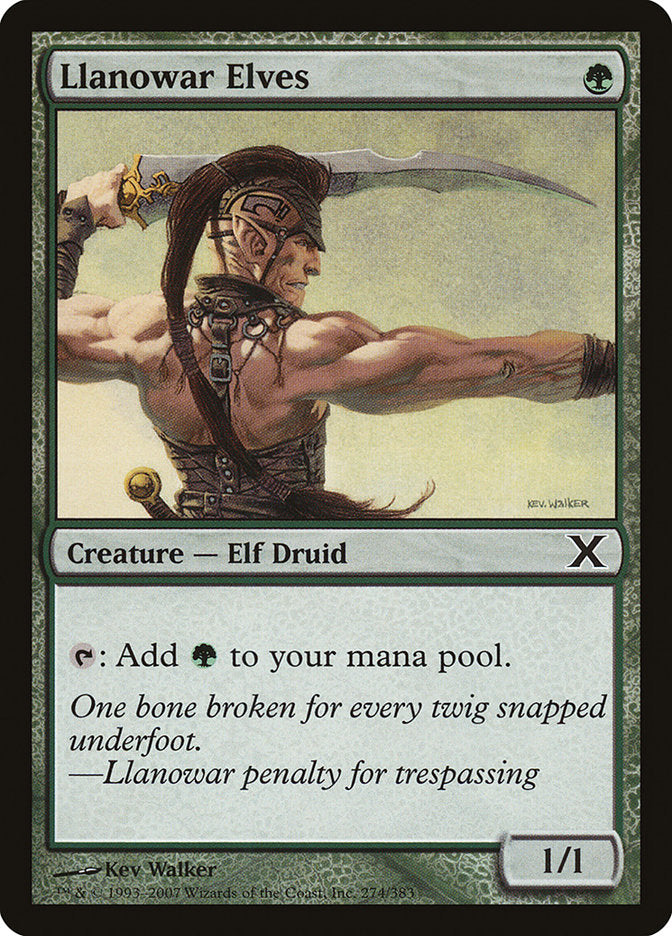 Llanowar Elves - (Foil): Tenth Edition