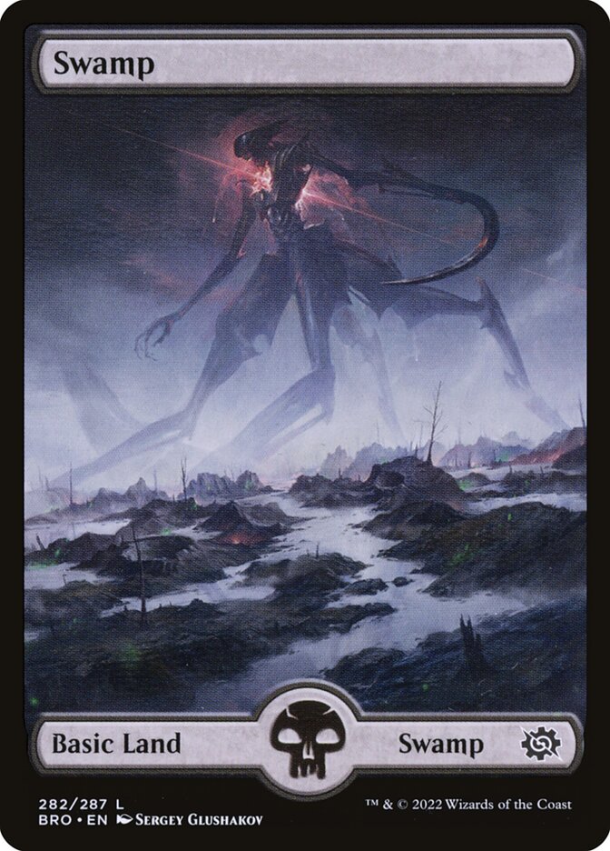 Swamp (Full Art) (#282) - (Foil): The Brothers' War