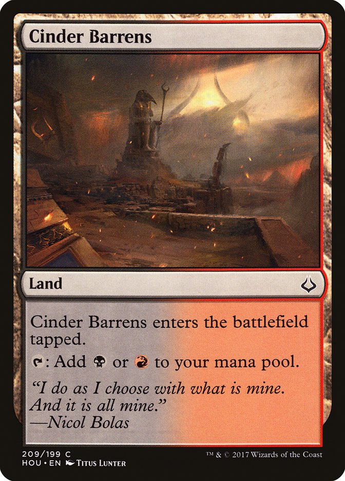 Cinder Barrens (Planeswalker Deck): Hour of Devastation